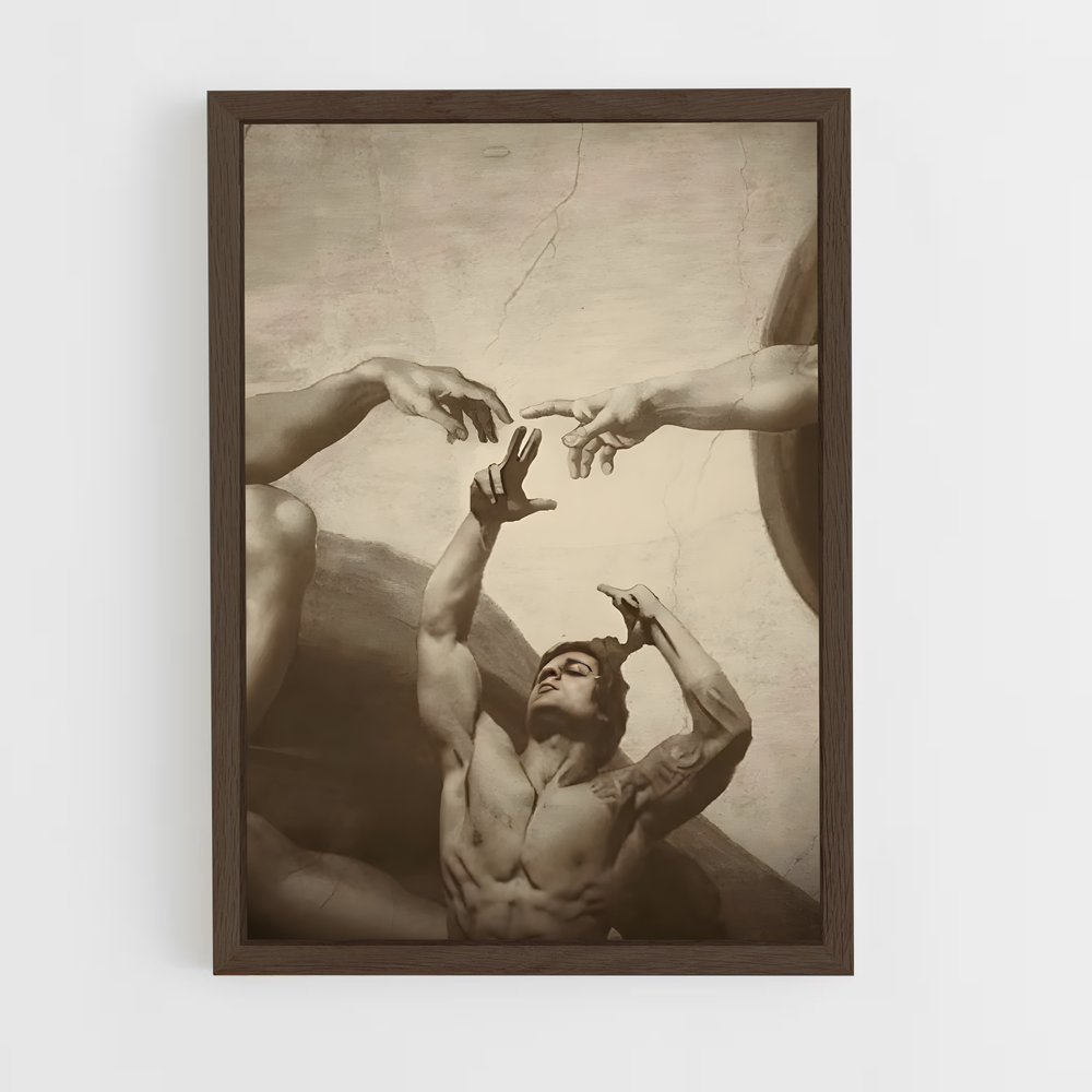 zyzz-3 cadre Bois foncé